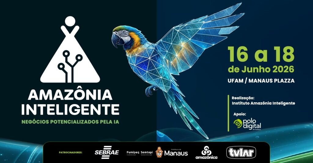Com vagas limitadas, 1º “Amazônia Inteligente” aproxima-se em Manaus; saiba como garantir sua inscrição nas 5 trilhas temáticas